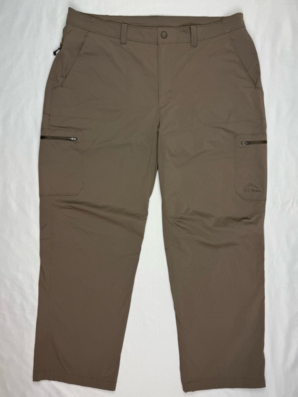 LL Bean Mens Cresta Hiking Pants 38 x 30 Standard Fit Dark Cinder Nylon B9